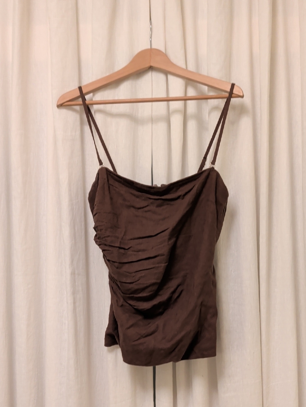 Abercrombie & Fitch Brown Ruched Top